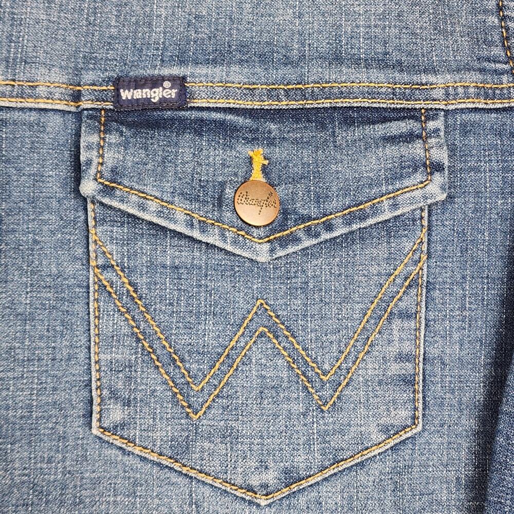 Wrangler Women's Retro Denim Jacket Sherpa Lined Western Large Excellent Cond. - Picture 5 of 13